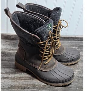 Kamik Women's Brown Sienna 2 Insulated Waterproof Winter Rain Boots Size 9